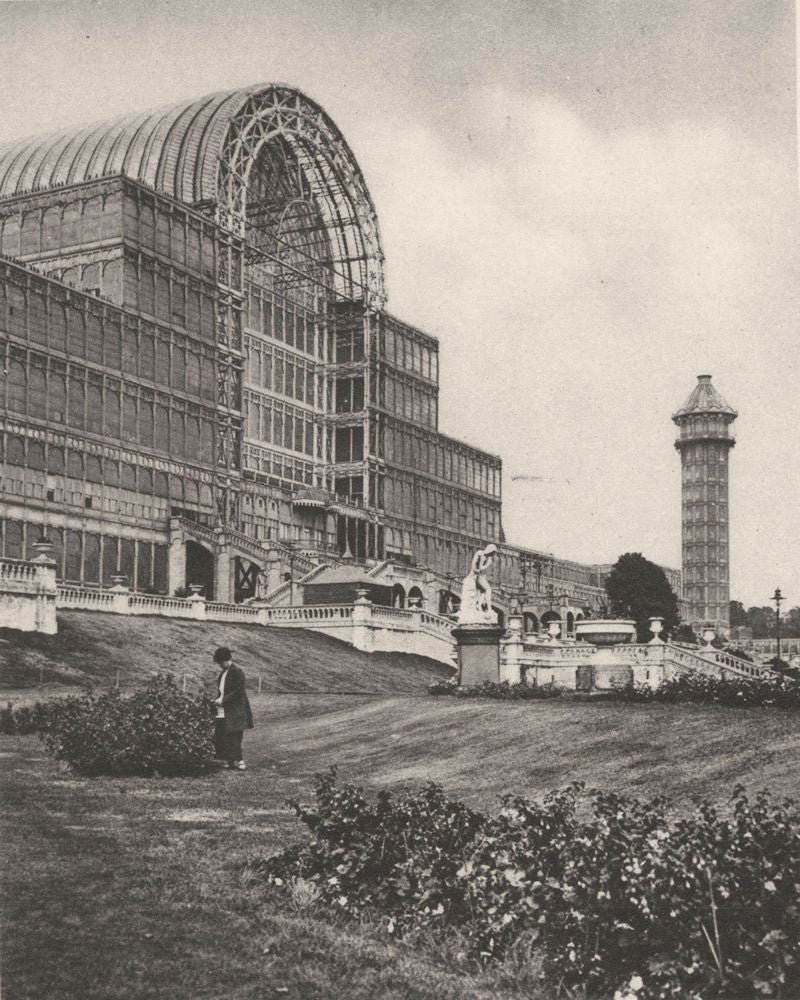 LONDON. Glass and Girders of the Crystal Palace at Sydenham 1926 old print